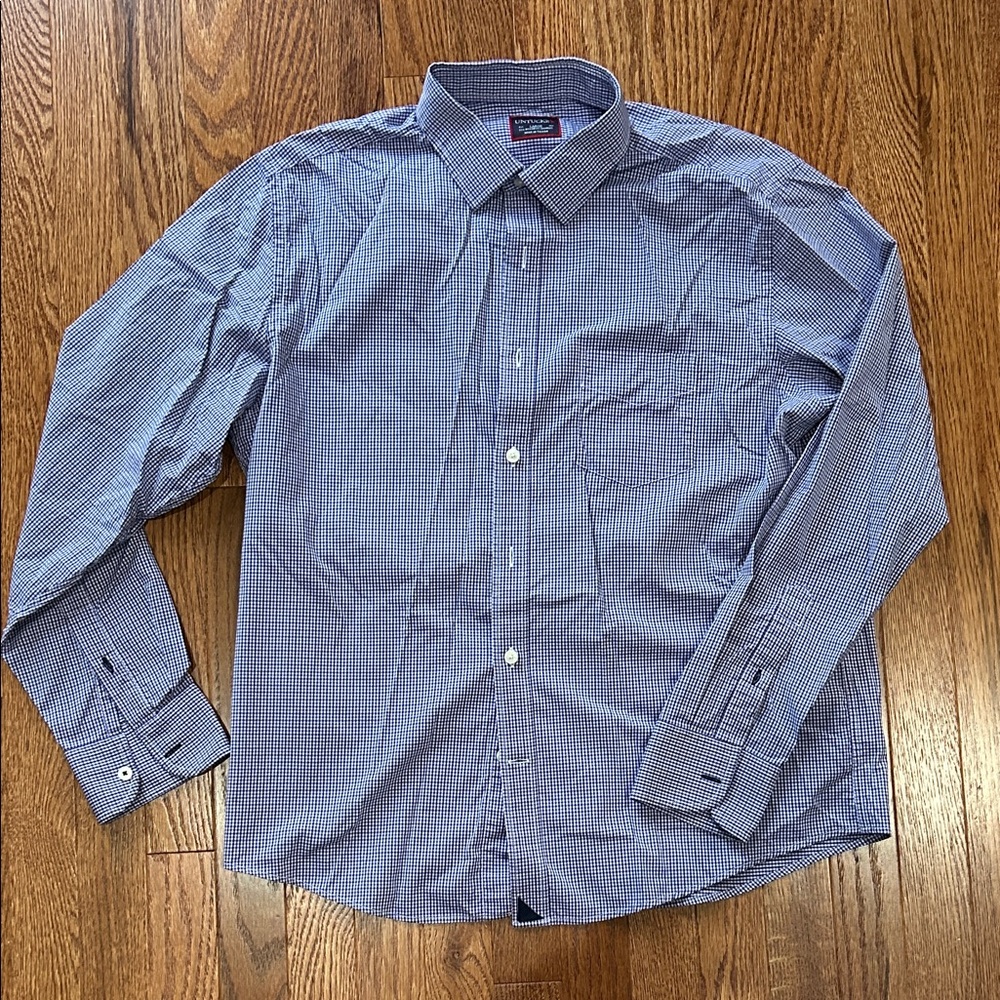UNTUCKit Navy Plaid Casual Shirt